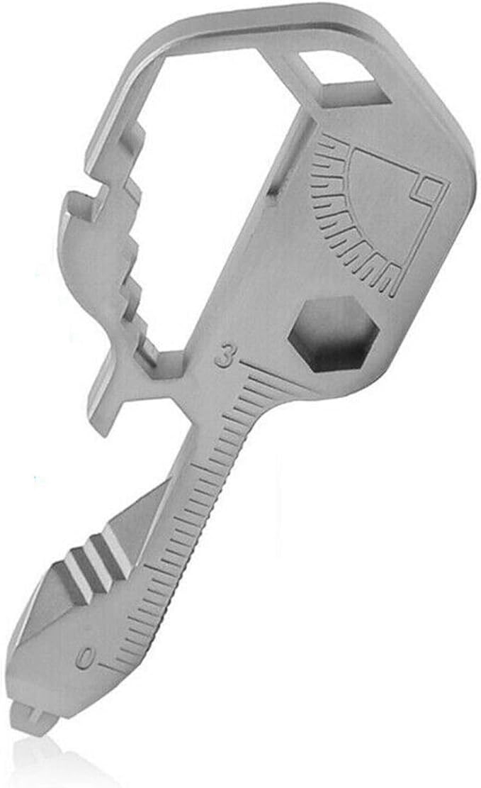 Stainless Steel MultiTool Key Shaped Pocket Tool, 24 in 1 EDC Multi