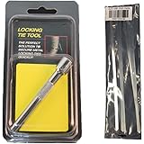 Hiwowsport Exhaust Header Heat Wrap Locking Tie Tightening Tool+ 1/4" Stainless Steel Coated Locking Cable Zip Ties 6 Pcs