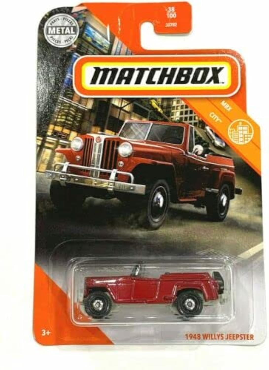 Matchbox 1948 Willys Jeepster, MBX City 38/100 [Red]