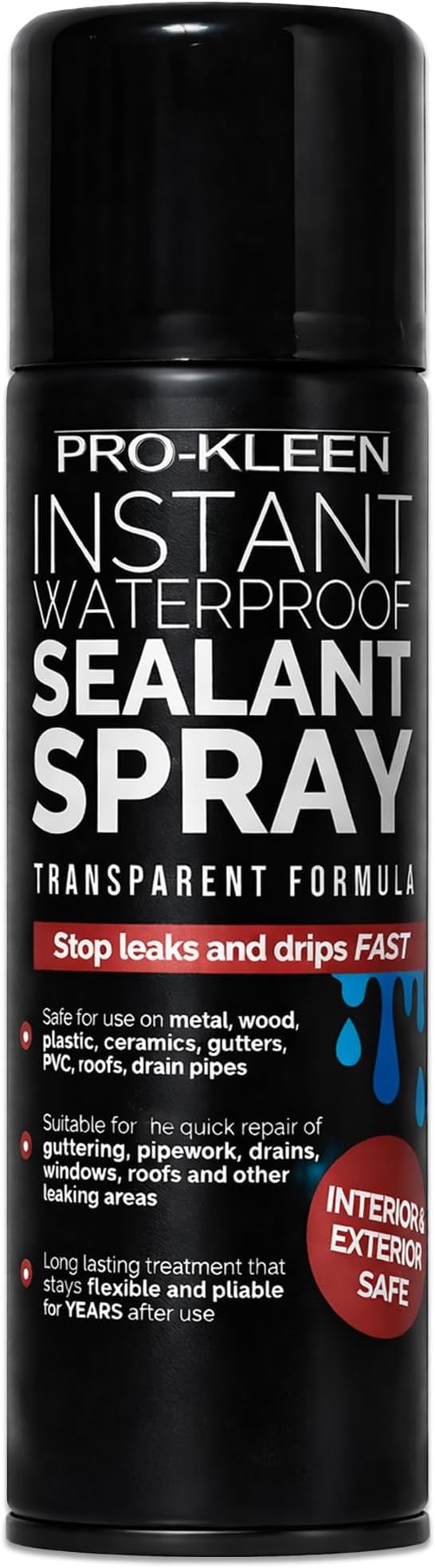 Pro-Kleen Instant Waterproof Sealant Spray 400ml Transparent Long-Lasting