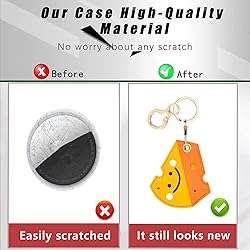 BORKUANA Leather Keychain Holder Case Compatible