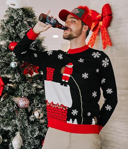 Tipsy Elves Light Up Ugly Christmas Sweaters for Men Funny
