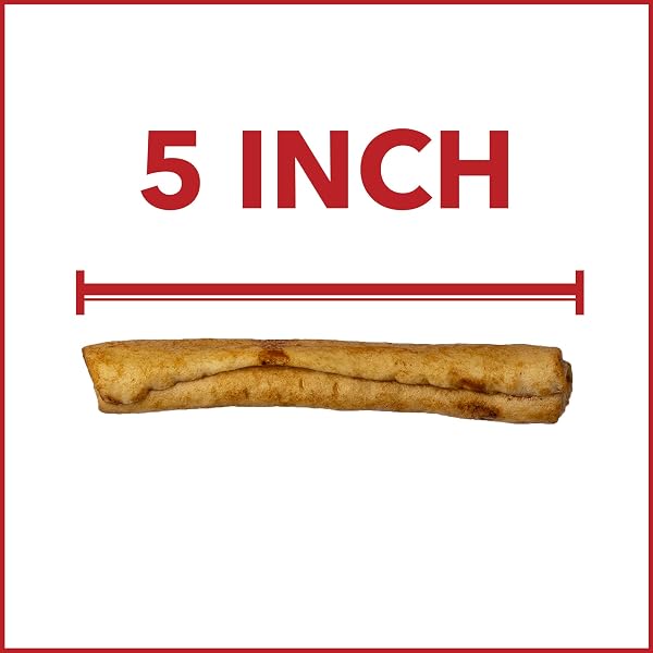 PET FACTORY AMERICAN BEEFHIDE 5″ CHIP ROLLS DOG CHEW TREATS – BEEF & CHICKEN FLAVOR, 50 COUNT/1 PACK