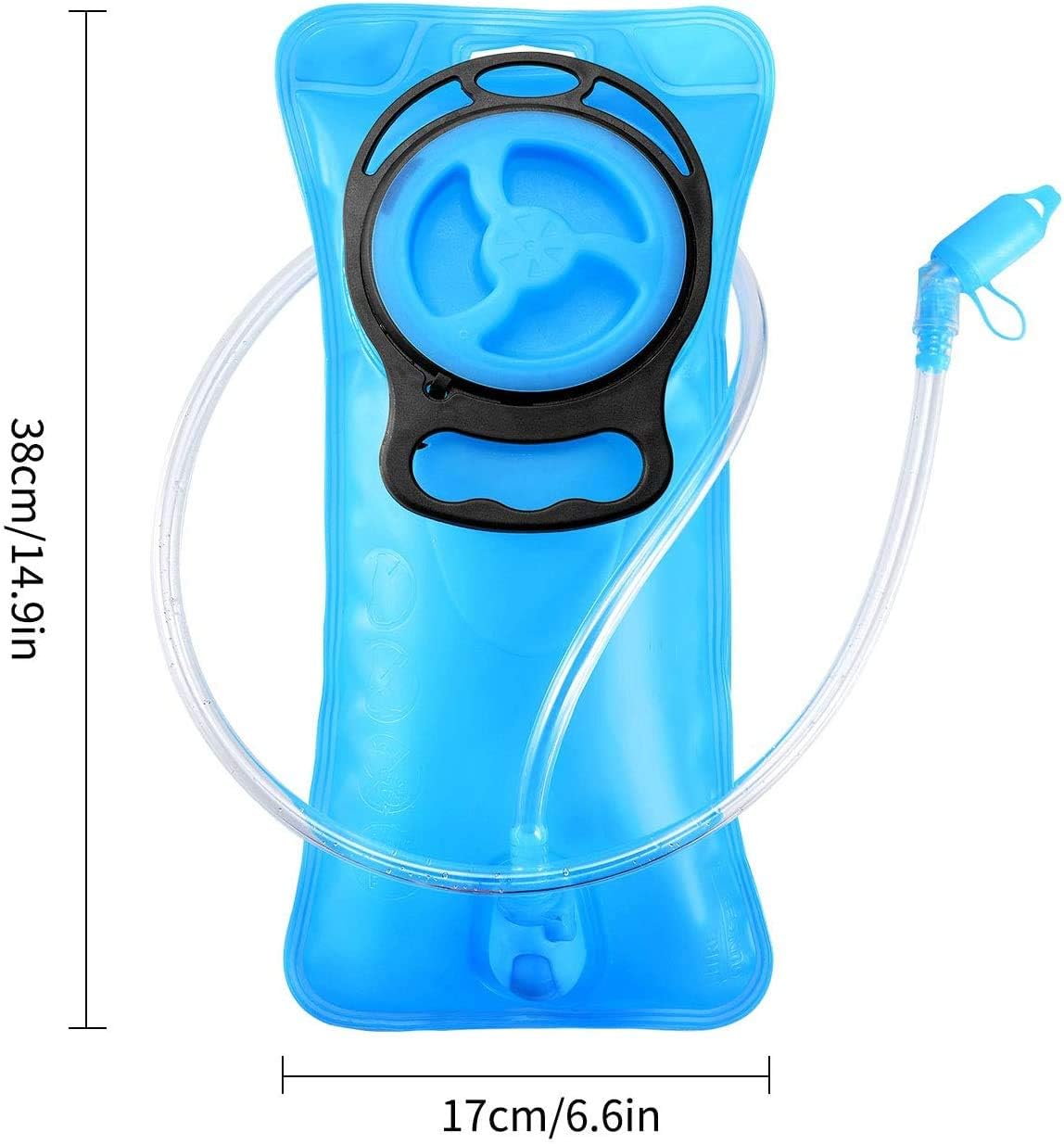 Hydration Bladder, 2 Liter Water Bladder Leakproof Water Reservoir Hydration Pack Replacement with Auto Shut-Off Valve for Running Hiking Riding Camping Cycling Fit Most Hydration Pack (Sky Blue) : Sports & Outdoors