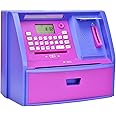 Talking ATM Savings Bank, Digital Piggy Bank, ATM Money Coins Machine for Kids Birthday Gift (Purple/Purple)