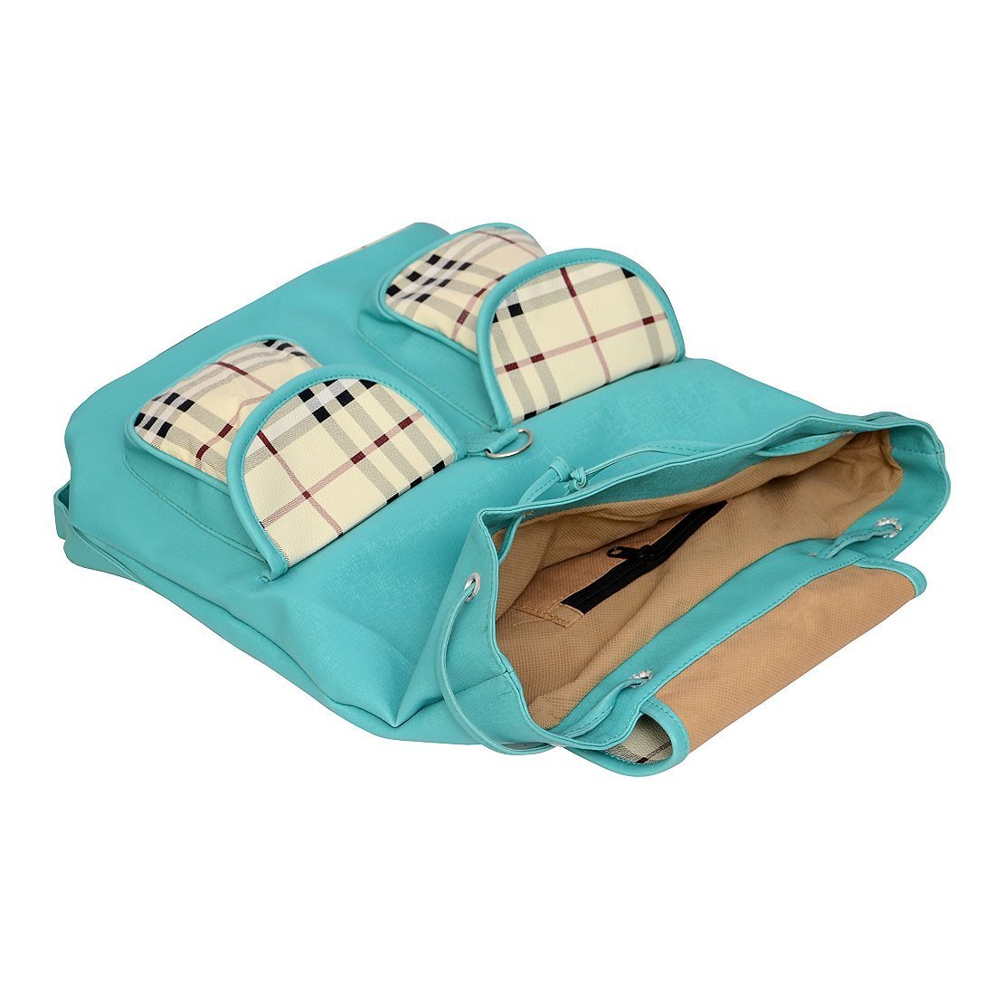 roshiaaz women's felt 2 teddy floral print backpacks (black and pink, ard916)