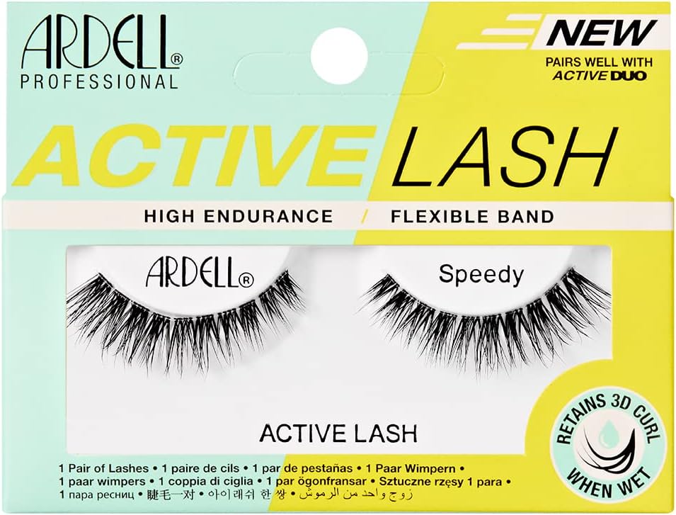 Ardell Active Lash Speedy False Eyelashes Water Resistant Vegan Short Light
