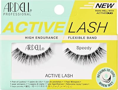 Ardell Active Lash Speedy False Eyelashes Water Resistant Vegan Short Light