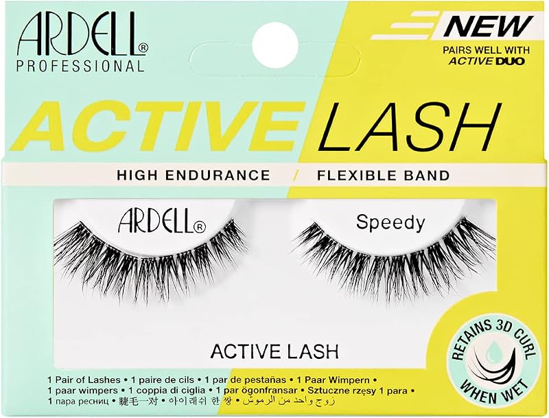 Ardell Active Lash Speedy False Eyelashes Water Resistant Vegan Short Light