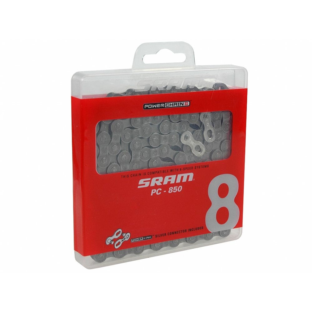 Sram 139109 8 Speed PC850 Bicycle Chain, Grey (114 Links)