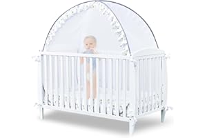 South to East Crib Tent - Baby Safety Crib Cover to Keep Baby from Climbing Out, Soft Mesh Mosquito Net for Crib, Premium Pop