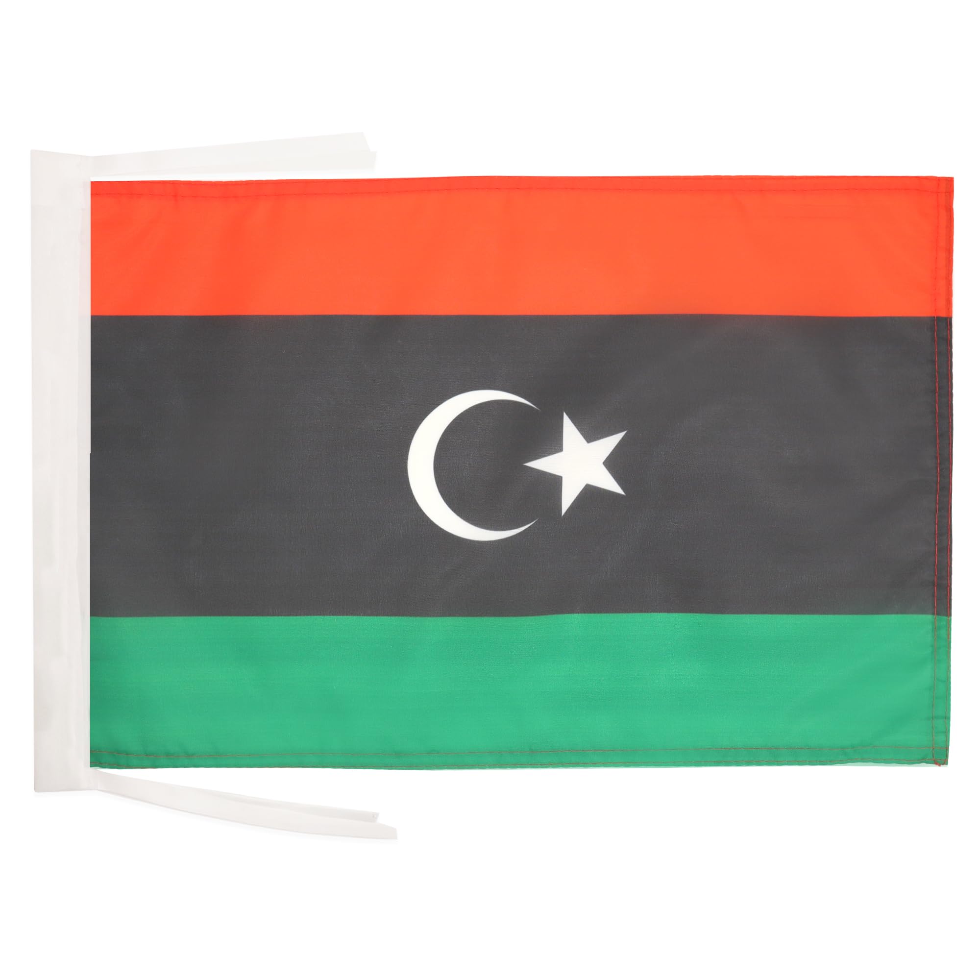 AZ FLAG - Libya Flag - 18'' x 12'' - 100% Polyester Libyan Small Banner with Two Cords - Fade Resistant - Vivid Colors - 18x12 in - 45x30 Cm โ image 1