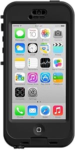 LifeProof NÜÜD iPhone 5c Waterproof Case - Retail Packaging - BLACK/CLEAR