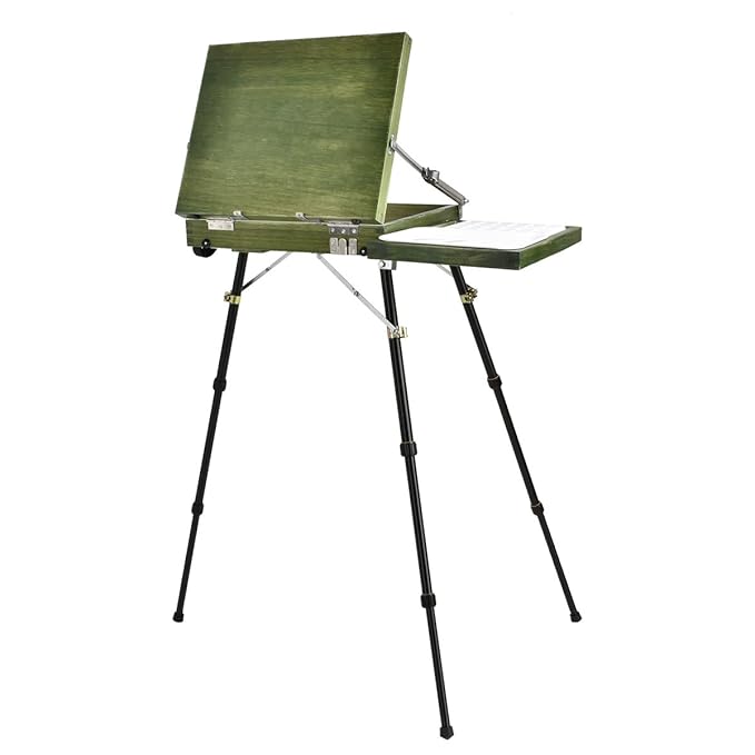 Portable Art Easel for Watercolor Painting, QINUKER French Style