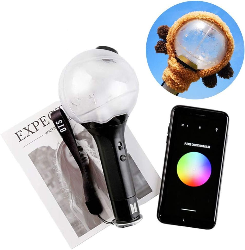BTS Merch Army Bomb Ver 3 Official Bluetooth Stepless Adjustment Color, Concert Light Stick/Cheering Light (Teddy)