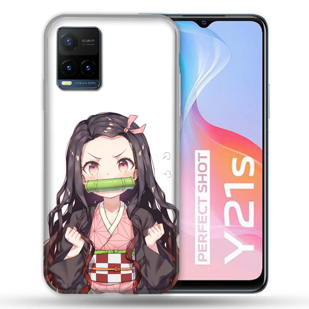 Cokitec Manga Demon Slayer Nezuko Case for Vivo Y21 / Y21S / Y33S