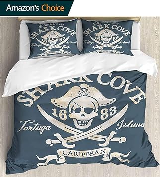 Amazon Com Pirate 3 Pcs King Size Comforter Set Shark Cove