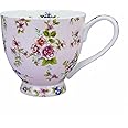 YUESITE 16oz Bone China Coffee Mugs for Women Mugs Flora Coffee Tea Cups Novetly Coffee Cups Gift for Women Mom Friends