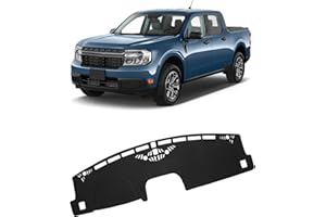 FIILINES Dash Cover Fit for Ford Maverick 2022-2025 2026 (Hybrid/XL/XLT/Lariat) Dashboard Cover Mat for Maverick Accessories Sunshade Nonslip Mesh Protector No Glare Black