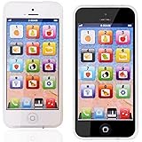 YPhone Kids Learning Toy Play Cell Phone Black with USB Recharable