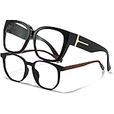VIEWBETTER Fit Over Anti 99.99% Blue Light Glasses for Women, Oversized Anti-Blue Blocking Computer Gaming Screen Eyeglasses