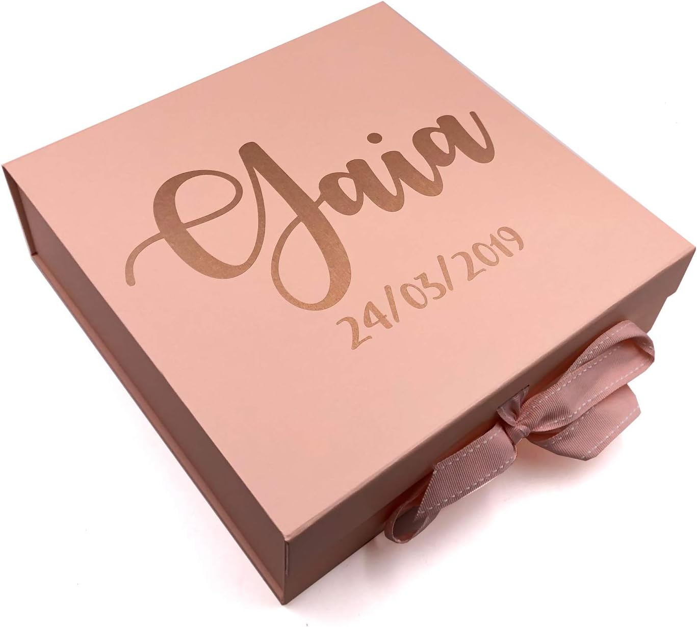 ukgiftstoreonline Large Personalised Pink Keepsake Gift Box Any Name Any Occasion