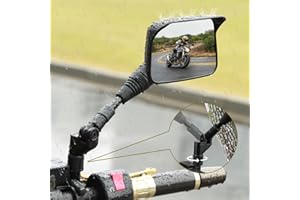 SHEJISI Motorcycle Mirrors,ATV Mirrors (2Pack) with Impact Resistance,Anti-glare with Rainproof,with7/8" Handlebar Mounts,Motorcycle Mirrors for Handlebars fit Suzuki,Honda,Grom,Yamaha,Kawasaki,Ducati