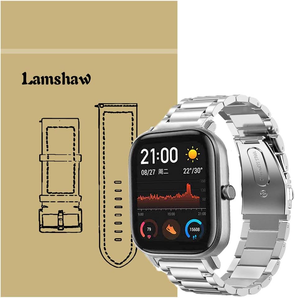 Ceston Metalica Acero Clásico Correas para Smartwatch Amazfit GTS ...
