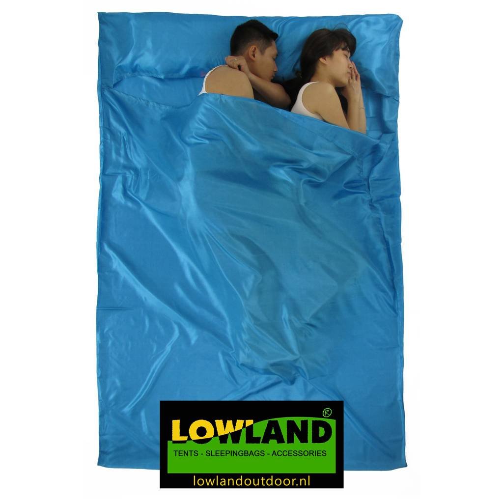 LOWLAND OUTDOOR Sleeping Bag for 2 People 220 x 160 cm Blue