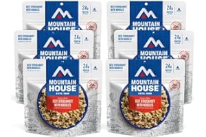 Mountain House Beef Stroganoff with Noodles | Freeze Dried Backpacking & Camping Food | 6-Pack