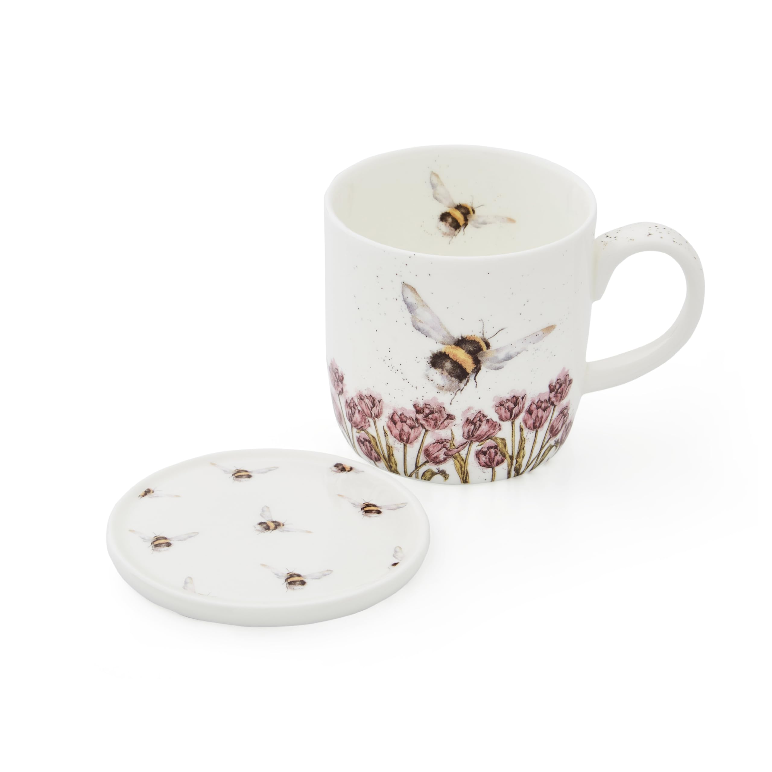 Wrendale Designs - 'Flight of The Bumblebee' Mug and Coaster Set