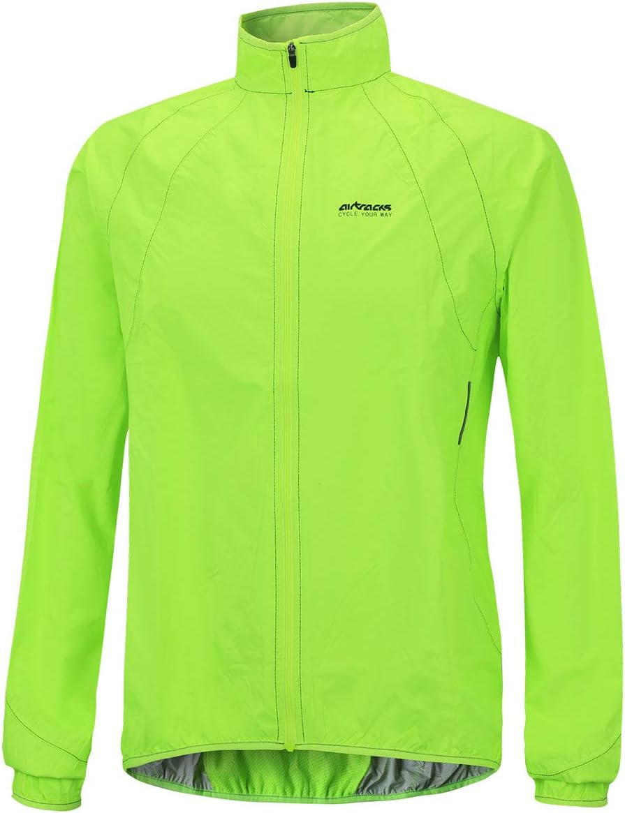 Airtracks Funktions Fahrrad Regenjacke - Fahrradjacke Regenjacke für Radsport - Laufjacke - Wasserdicht - Getapte Nähte - Winddicht - Atmungsaktiv - Reflektierend