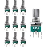 10PCS RK097 B10K Precision Vertical Single-Gang Potentiometer, 15mm Shaft, 3-Pin 10KΩ Variable Resistor