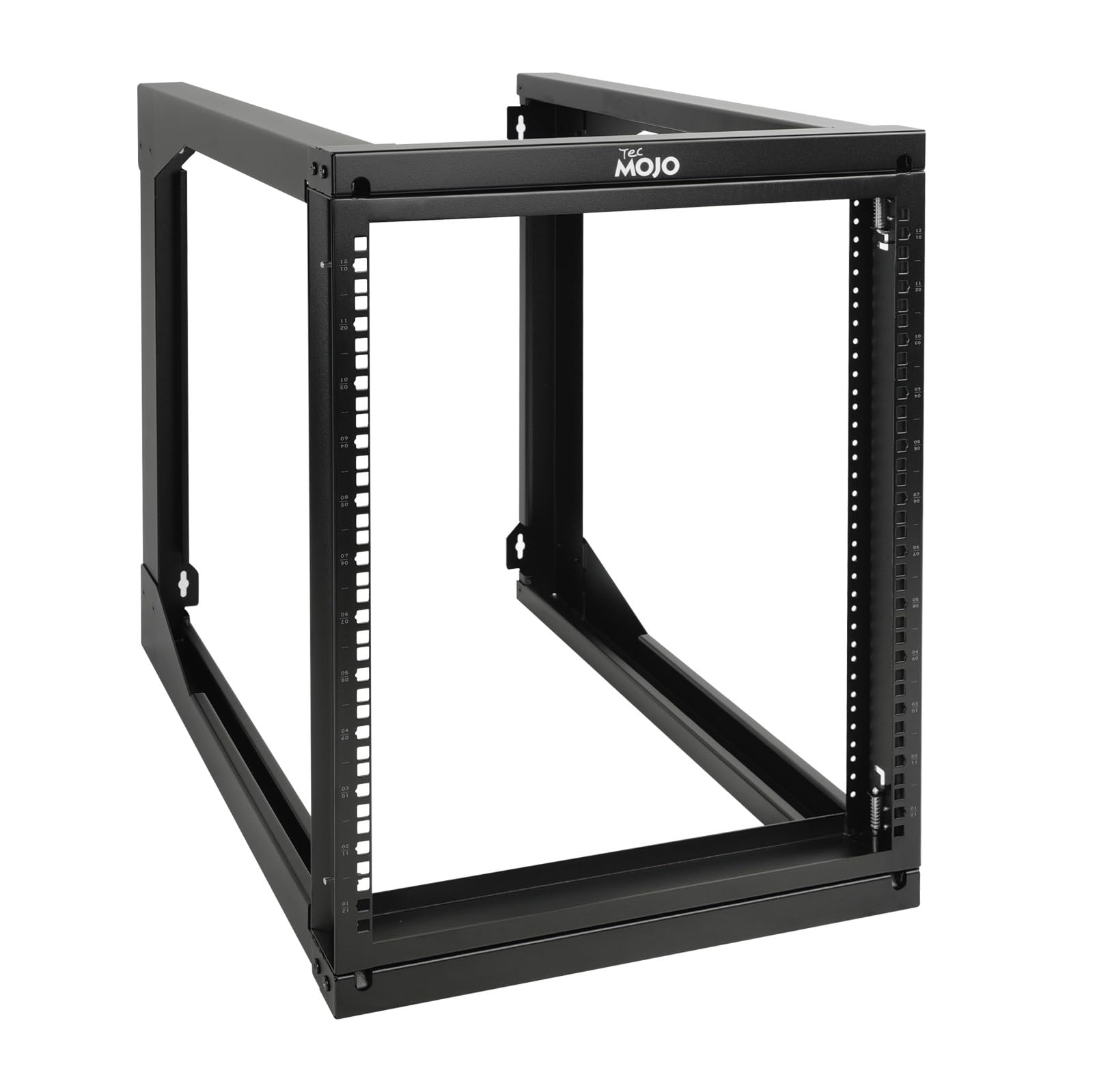 Photo 1 of Tecmojo 12U Wall Mount Rack, Open Frame Server Rack with Swing Gate, 12U Rack for 19inch Computer/AV/Data/IT/Media Equipment, 12U Server Rack with 24inch Depth, Square&Tapped Holes