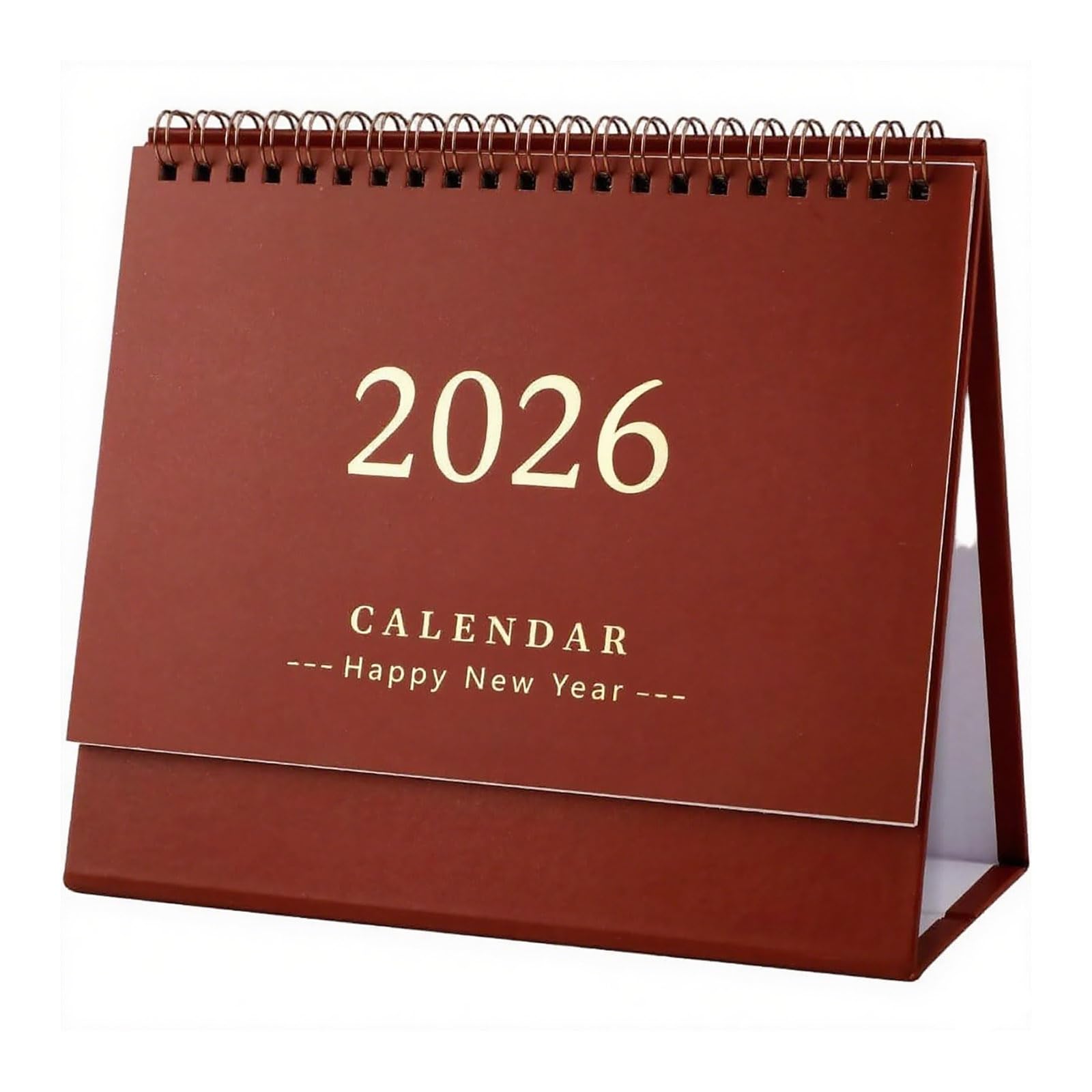 AOKWAWALIY 2026 Desk Calendar Standing Flip Desktop Calendar Stand up Desk Calendar 7.4x6.4 Inch with Twin-Wire Binding