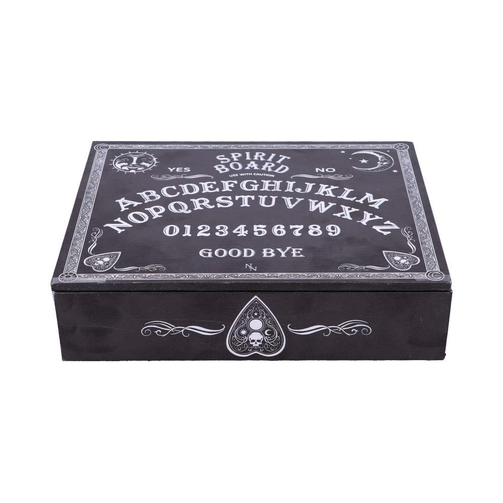 Nemesis Now Black and White Spirit Board and Planchette Jewellery Storage Box with Mirror, MDF, One Size