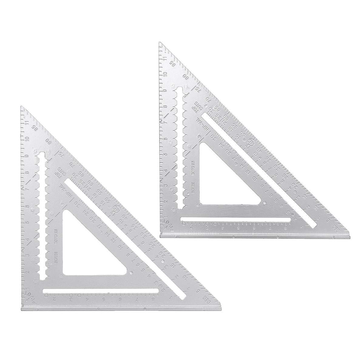 ZOYOSI 12inch Aluminum Alloy Right Angle Triangle Ruler Protractor Framing Measuring Tools
