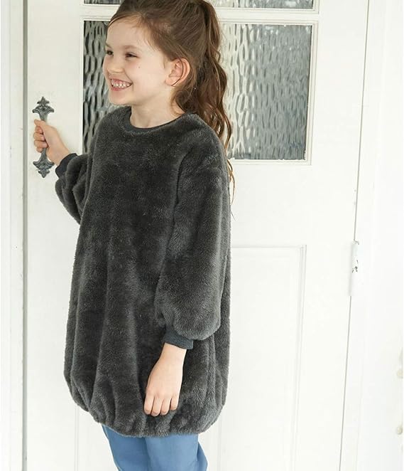 Amazon Co Jp ロペピクニック Rope Picnic Kids ボアワンピース チャコール 06 100 服 ファッション小物