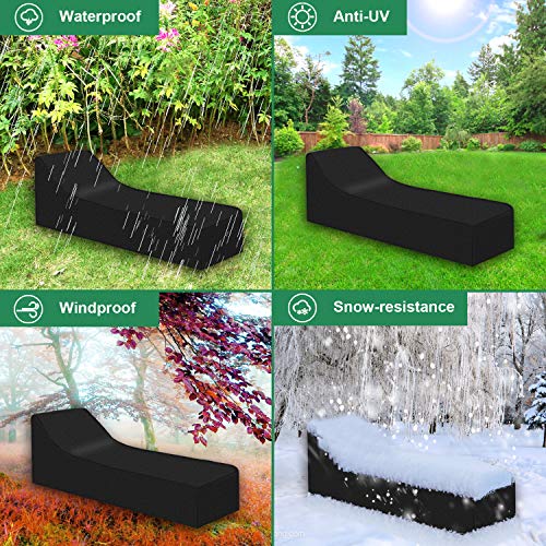 Waterproof Windproof Anti Uv Garden Rattan Patio Furniture Protector Inmua Sun Lounger Cover 2 Pack Outdoor Garden Sunbed Cover 200 X 70 X 40 75cm Garden Outdoors Garden Furniture Accessories
