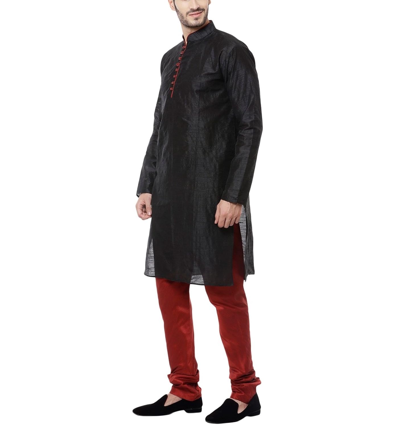 cenizas art silk blend kurta pyjama for men