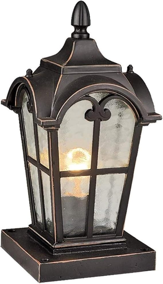 Outdoor Illumination Column Lamp New Orleans Black Outdoor Traditional