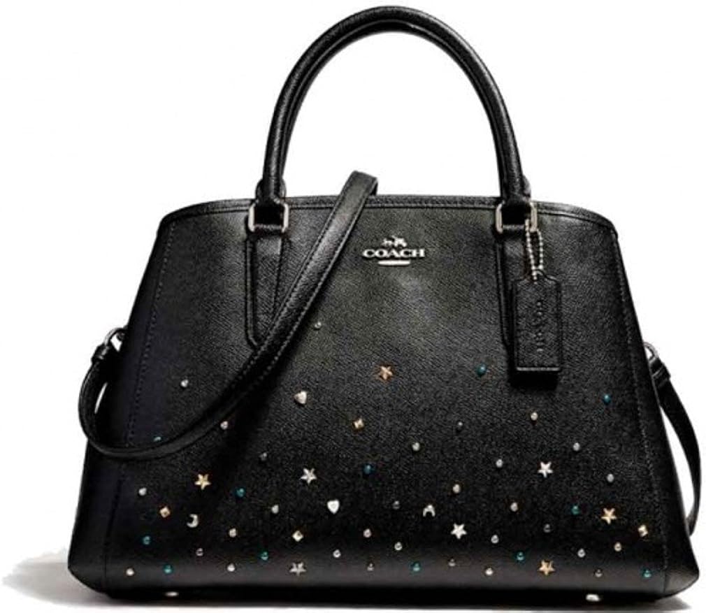 black and silver coach purse