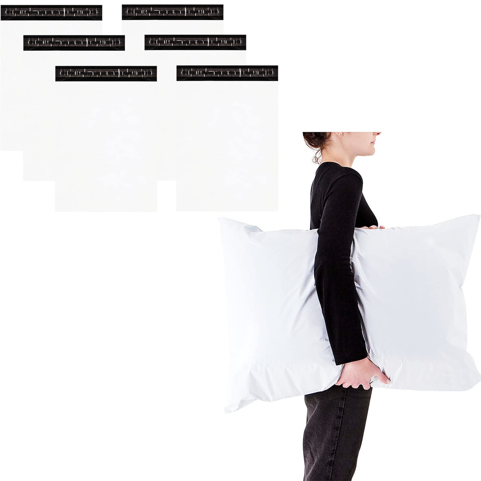 Extra Large White Plastic Mailing Bags 23.1 x 31.1 Inch Mailing Bags for Mailing Postal Mailing Envelopes Self Adhesive for Clothing Parcel Boxes Packaging