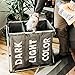 HOMEST Laundry Basket 3 Sections, Large Dirty Clothes Hamper Sorter for Bathroom, Foldable Hamper Divided, Grey