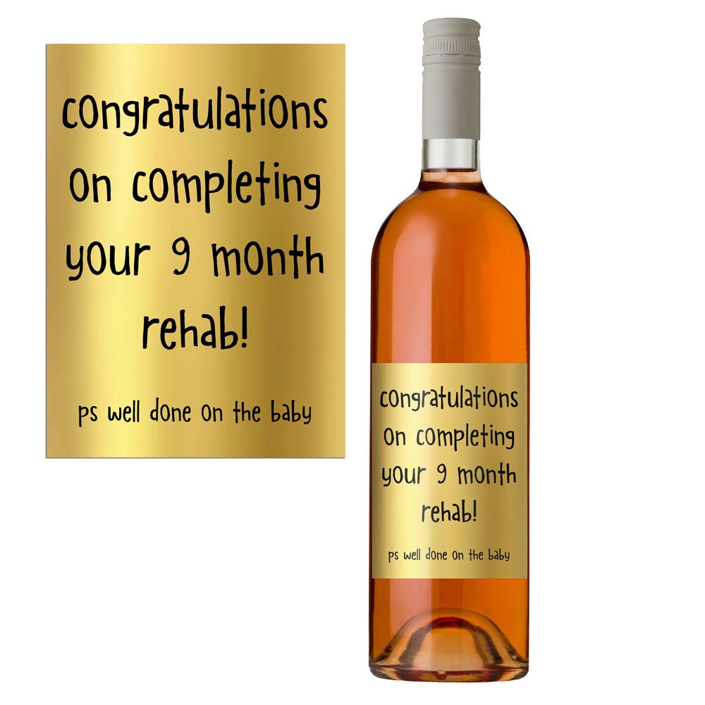 Funny Wine Bottle Label for New Mum Congratulations On The New Baby Boy Or Girl Perfect Baby Shower Gift