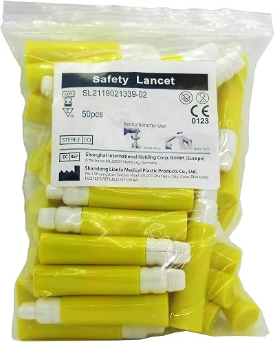 One Step 50 x Sterile Safety Lancets 21G Blood Testing Sample Collection
