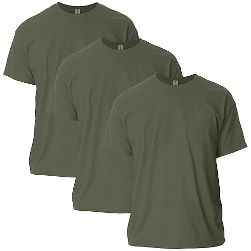 Gildan Adult Ultra Cotton T-Shirt, Style G2000, Multipack, Military Green (3-Pack), 2X-Large
