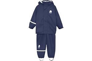 CeLaVi Kids Rain and Snow Suit for Boys Girls with Detachable Hood, Waterproof Raincoat and Pants - Ideal for Rain and Snow