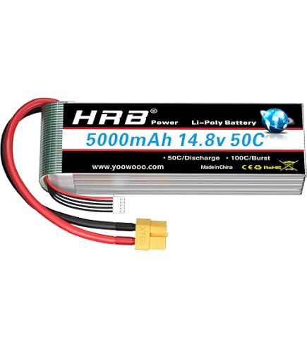 Amazon.com: HRB 14.8V 6000mAh 4S Lipo Battery Pack 50C with XT60