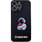 Yonds Queen for iPhone 17 Pro Cute Case, Cool Cartoon Astronaut Space Planet Rocket Design Stylish Bumper Cover Soft TPU Protective Anti-Slip Shockproof Fashion Case(iPhone 17 Pro, Bubble Tea)